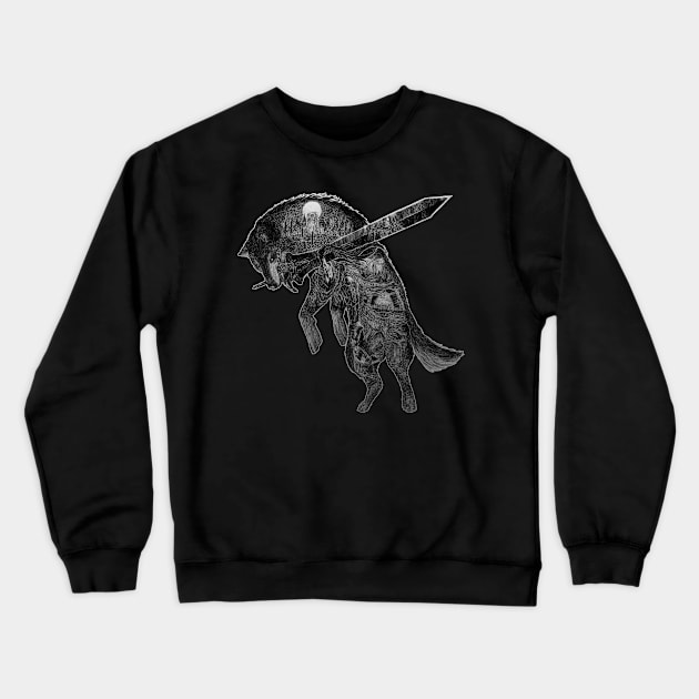 The Great Grey Wolf Sif Crewneck Sweatshirt by andrerb